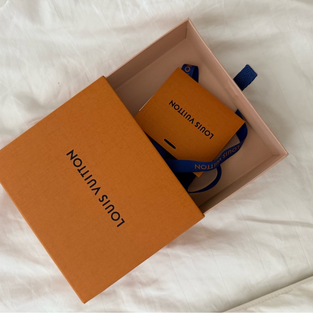 Louis Vuitton Tangerine Box with Navy Ribbon